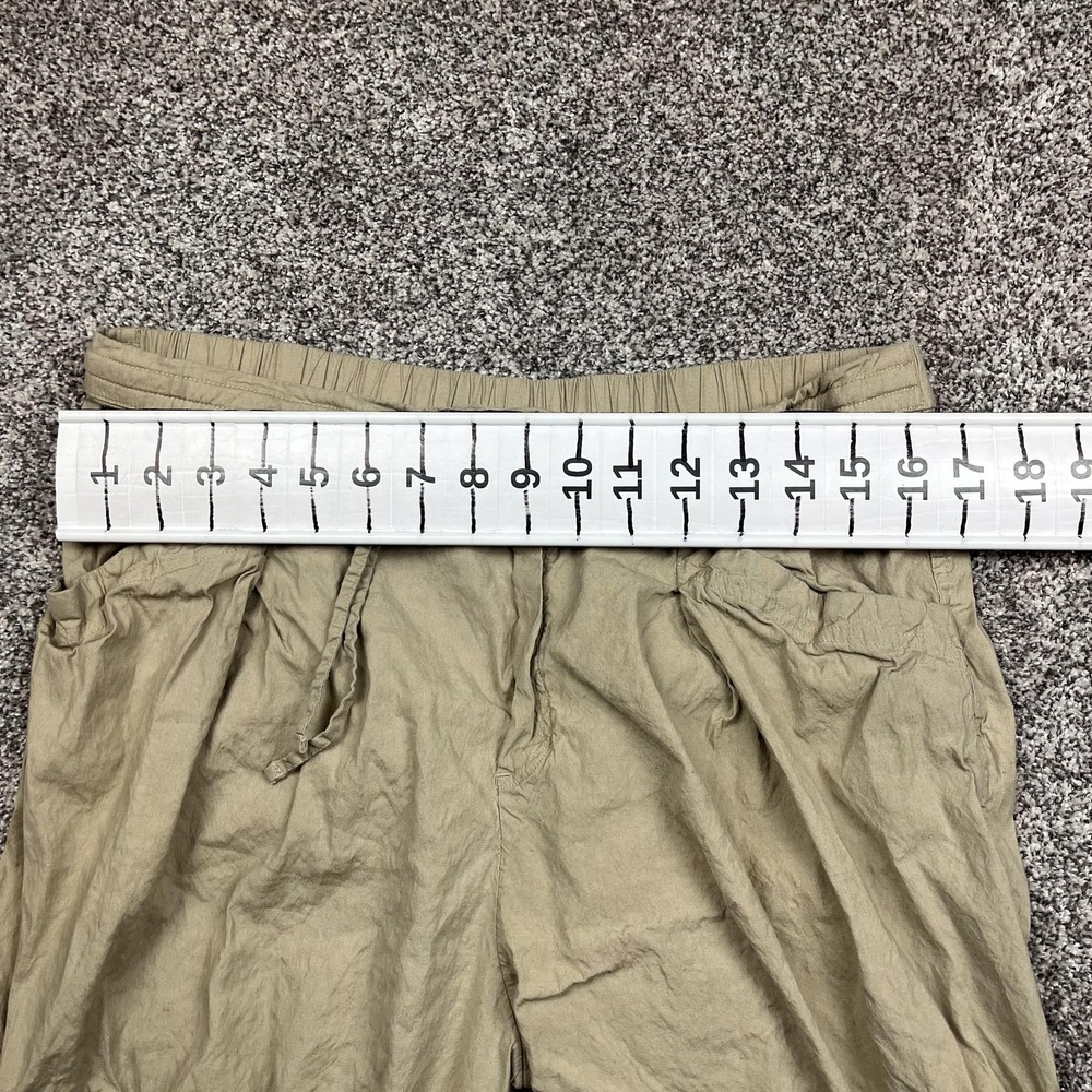 Athleta Pants Womens Large Tan Cargo Drawstring Wide Leg Relaxed Fit Casual - Picture 6 of 8